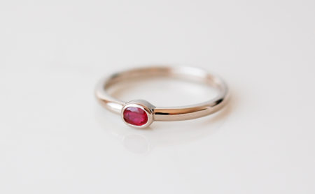 ビルマ産ルビー×K18WG