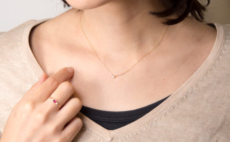 クロッシェ プティ ダイヤモンドネックレス