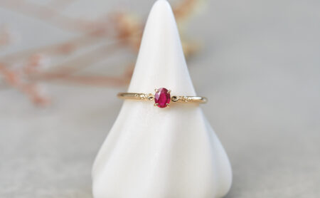 【1点もの】ピジョンブラッドルビー 艶色 K18YGリング