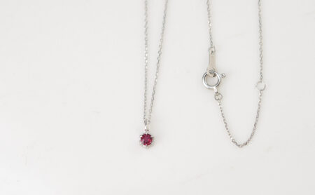 ピジョンブラッドルビー クラシカル Pt ネックレス